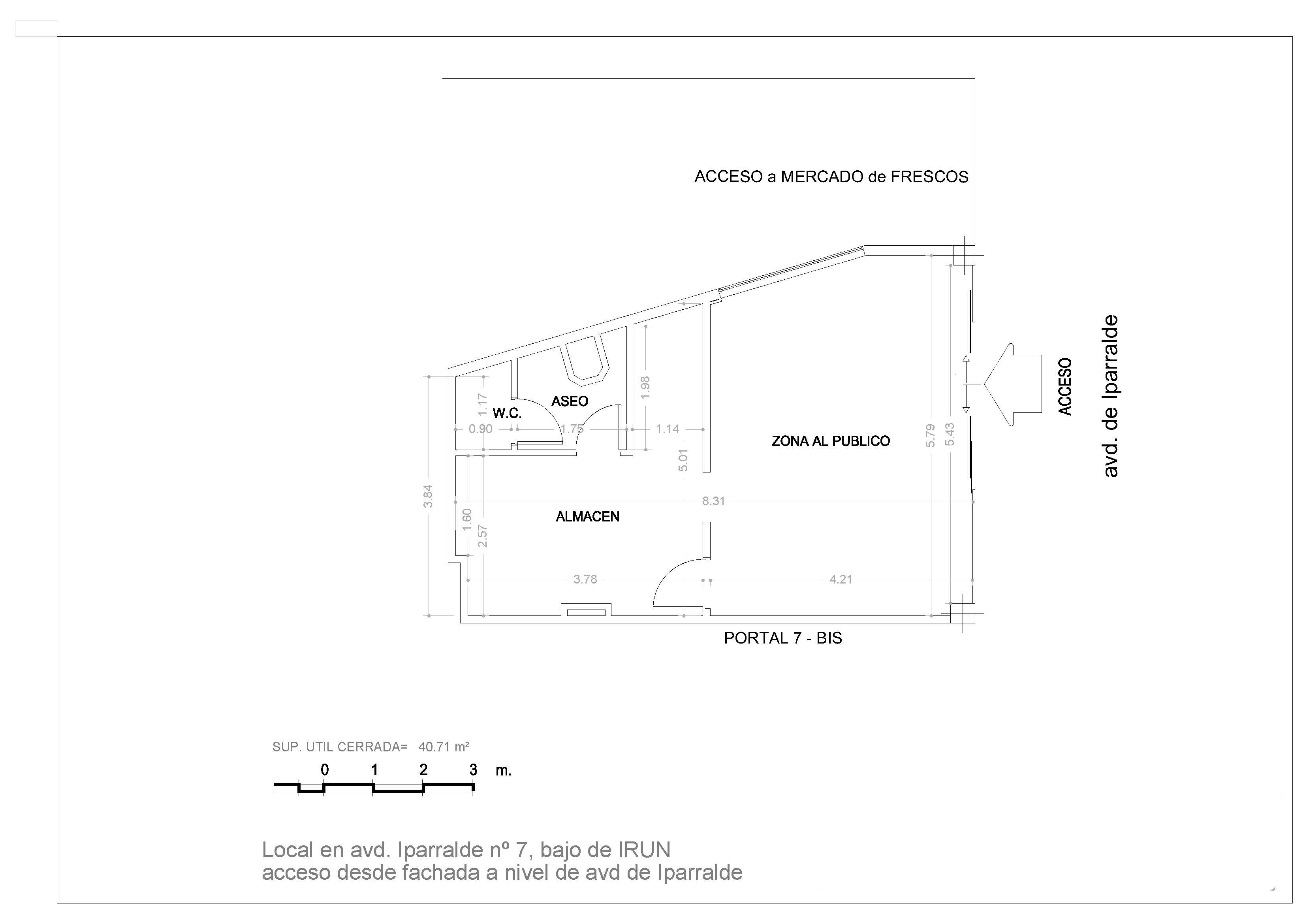 En Avenida de Iparralde, junto a los juzgados, se vende local comercial, idealmente ubicado.40m2 en dos estancias. Baño. Salida de humos. Ven a conocerlo!