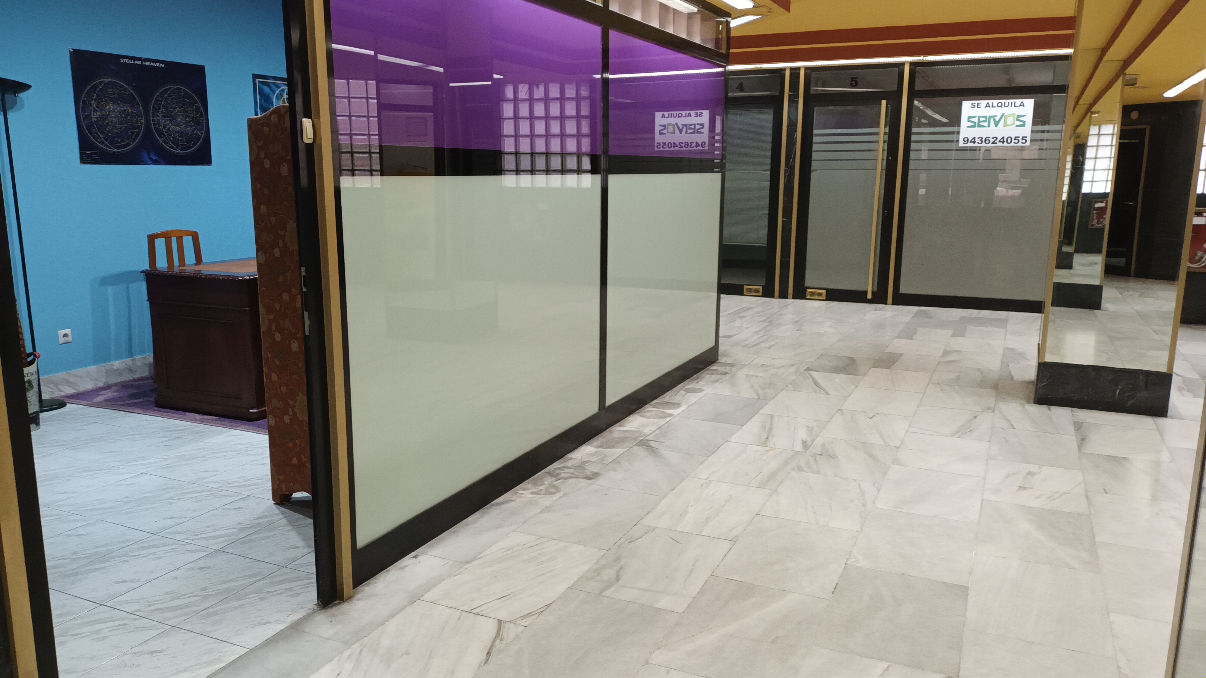 En las galerías comerciales 